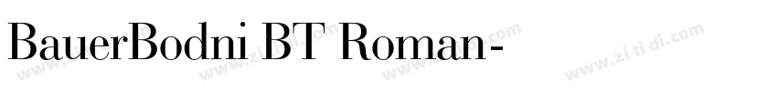 BauerBodni BT Roman字体转换